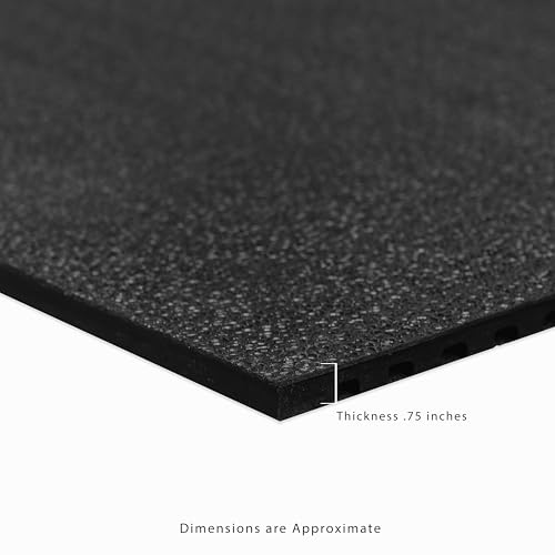 Horse Stall Mat 42in. x 72in. Black Rubber Flooring Mat (Black)