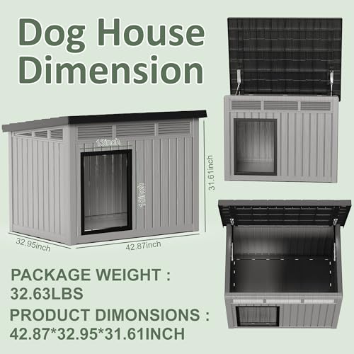 Large Dog House (Classic Grey / 42.87*32.95*31.61)