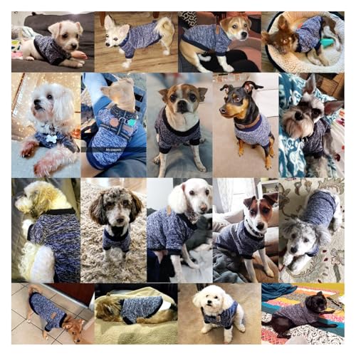 Dog Sweaters for Small Dogs (Navy blue / X-Large)