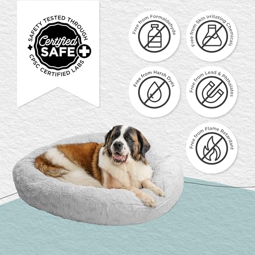 Original Calming Donut Dog Bed (Gray Lux / X-Large)