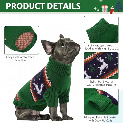 Dog Christmas Sweater (Small / Christmas Deer)