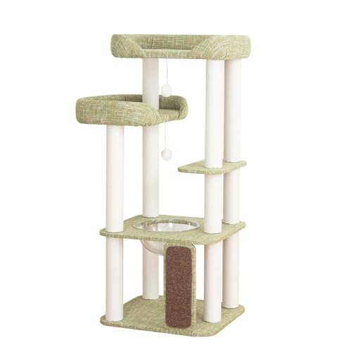 53" Cat Tree Tower for Large Cats (Green 53'')