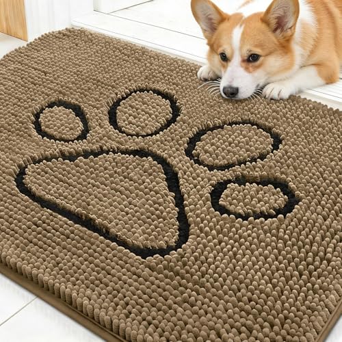 Dog Door Mat for Muddy Paws 30x20 (Tan / 30" X 20")
