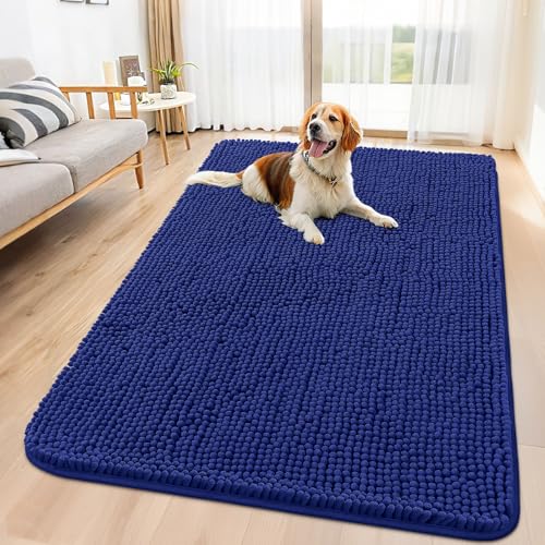 Dog Door Mat for Muddy Paws 59x35 (Navy Blue / 59"X35")