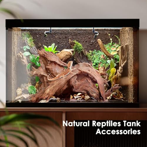 Natural Aquarium Driftwood for Fish Tank Reptile Terrariums Decor (Mopani Driftwood 7 to 11 Inch (Pack of 3))