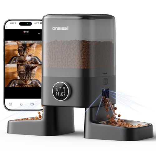 Automatic Cat Feeder with Camera for 2 Cats Pets