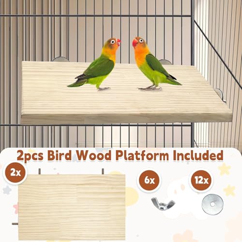 11.8 x 7.8 Inches Large Bird Perch (11.8x7.8in,2PCS)