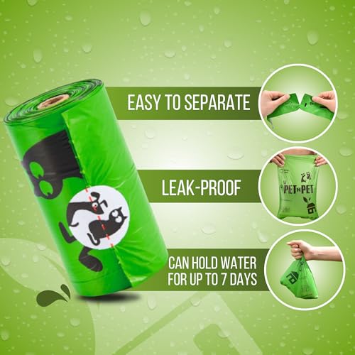 Dog Poop Bags Rolls (Pea Green - Unscented)