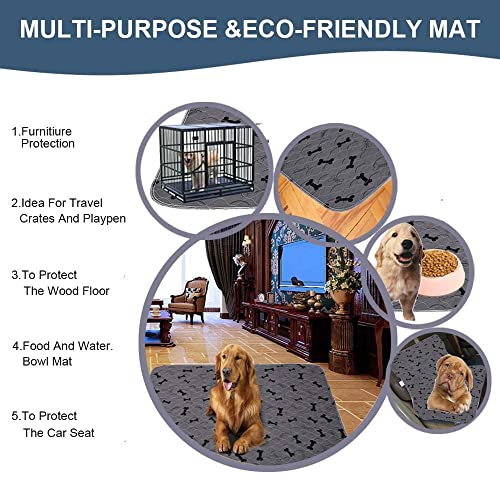 Washable Dog Pee Pads with Free Grooming Gloves (31x36 Inch (Pack of 2))