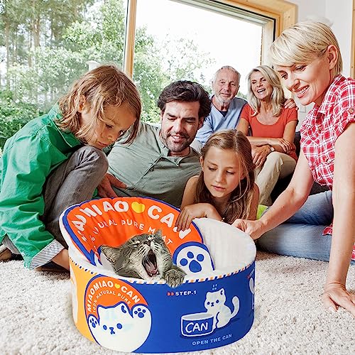Ramen Noodle Dog & Cat Bed (19.7"L x 19.7"W x 7.9"Th / blue)