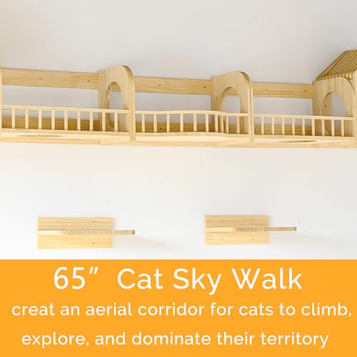 Cat Wall Shelves and Furniture Set with Condos (D)