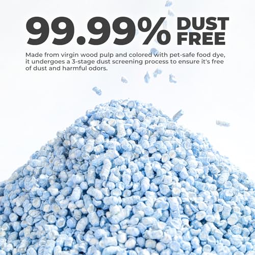 Rabbit Bedding Guinea Pig Bedding Paper Pellet Bedding (3.96lbs / Blueberry)