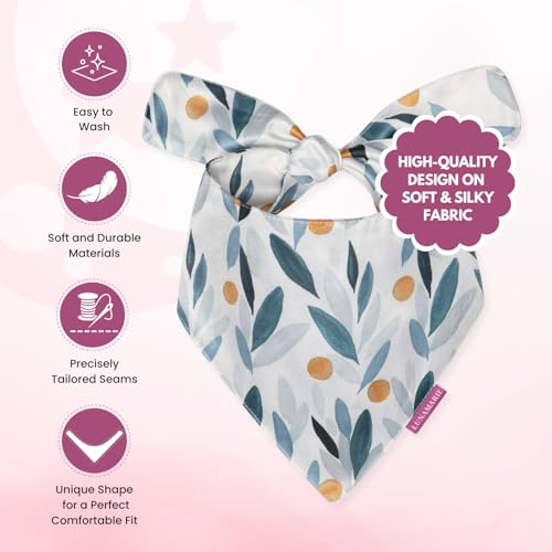 Luxury Pet Birthday Bandanas (Green/Orange Floral / Small)