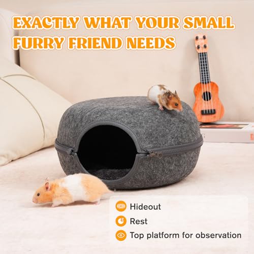 Guinea Pig Hideout 2 Pack (Dark Grey & Dark Grey)