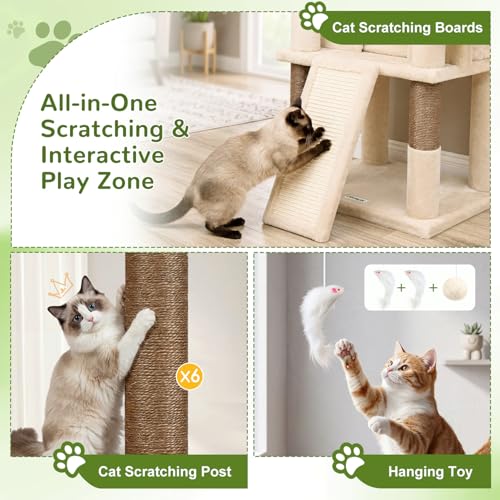 81in Cat Tree for Large Cats (XXL / Beige)
