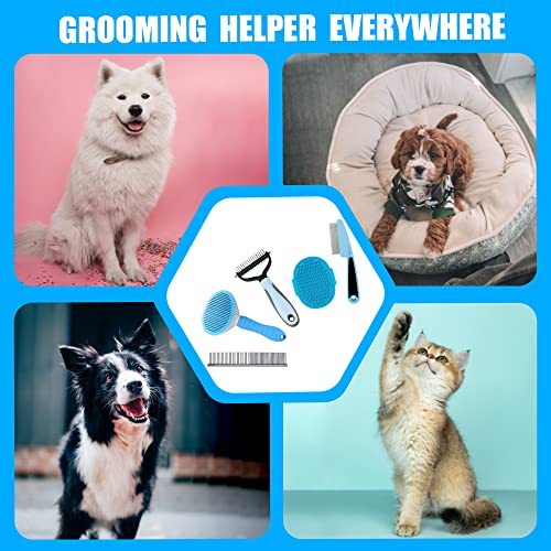 Dog Brush Grooming Kit 5PCS (B-Blue 5 Kits)