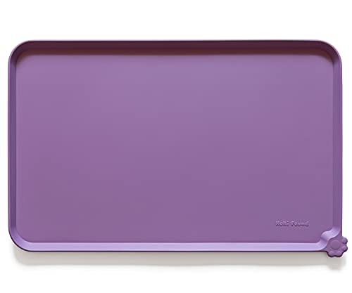 Silicone Pet Food Mats Tray (19" x 12" / Amethyst)