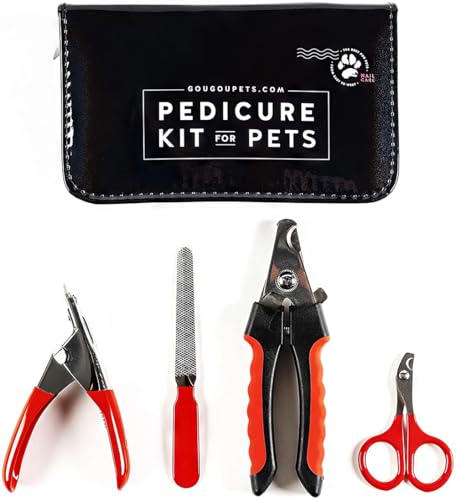 Pet Care Pedicure Kit for Dogs (3 Nail Clippers Plus Nail File)