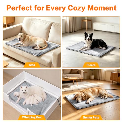 XL Pet Heating Pad (Grey / 47.0"L x 28.0"W x 0.6"Th)