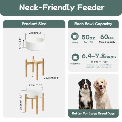 Dog Bowls Elevated (Matte White)