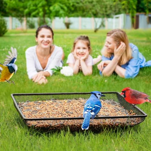 Ground Bird Feeder Tray 11x11 Inches (11x11 inches (2 pack))