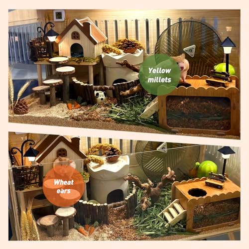 YeCheerful Hamster Sprays and Forage Accessories for Cages (colorB)