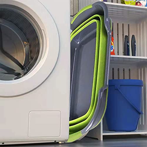 Multipurpose Collapsible Pet Bathtub with Drainage Hole for Puppy Small Dogs Cats (Green)