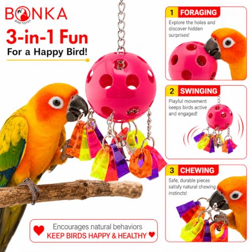 1938 Paci Pull Colorful Pacifier Ring Acrylic Parrot Parrotlet Budgie Quaker African