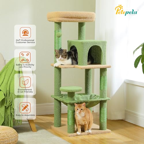 32" Small Cat Tree for Kittens & Small Cats (Green / 46 Inches)