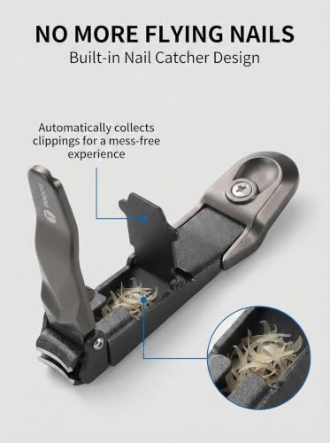 No Mess Nail Clippers with Catcher (Black)