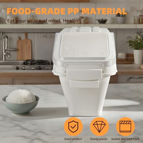53LB Flour Storage Container With Scoop for Dry Food (53 LB)