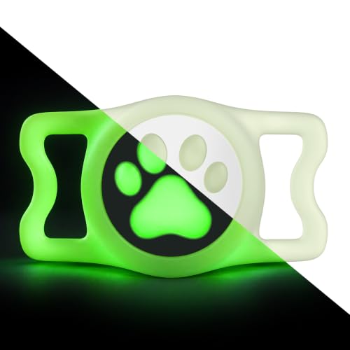Waterproof Airtag Dog Collar Holder for Apple Air Tag (Luminous)