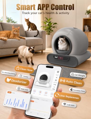 70L Anti Pinch Feature Automatic Cat Litter Box