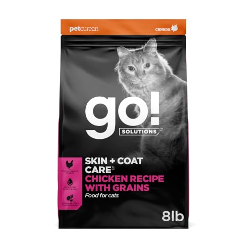 Skin + Coat Care Chicken Dry Cat Food with Grains (8 Pound (Pack of 1))