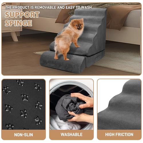 Dog Stairs for High Beds 30 (Dark Gray)