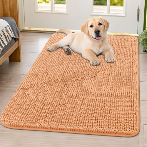 Dog Door Mat for Muddy Paws 40x32 (Orange / 40"X32")