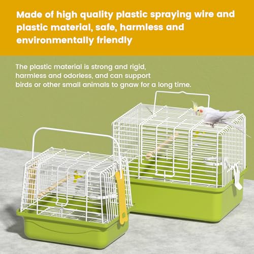 Small Bird Cage (Green / 10.2"L x 7.9"W x 6.7"H)