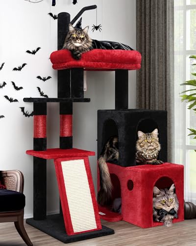 Gothic Maine Coon Cat Tower for Indoor Adult Cats (Gothic / 50 inch)