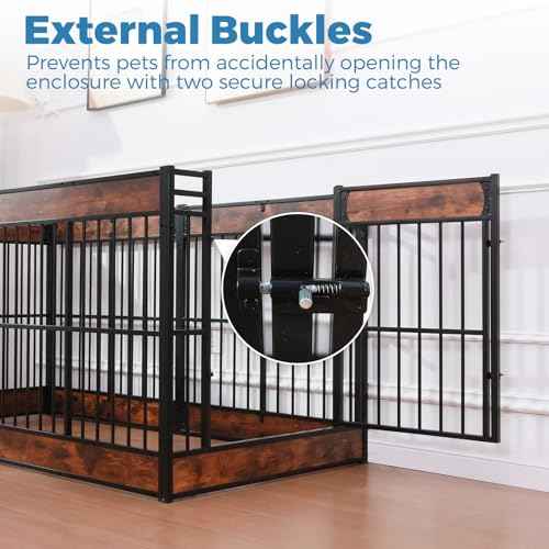 Large Furniture Style Dog Playpen (Rustic Brown / 12 Panels (27.5" High))