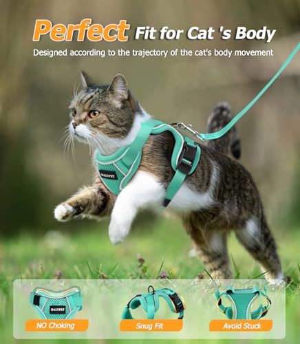 Cat Harness and Leash Set (H600 Pro Green / Small (7-12lb))