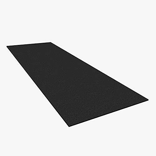 Traxxon by FlooringInc Rubber Gym Flooring Roll (Black / 300"L x 48"W x 0.5"Th)