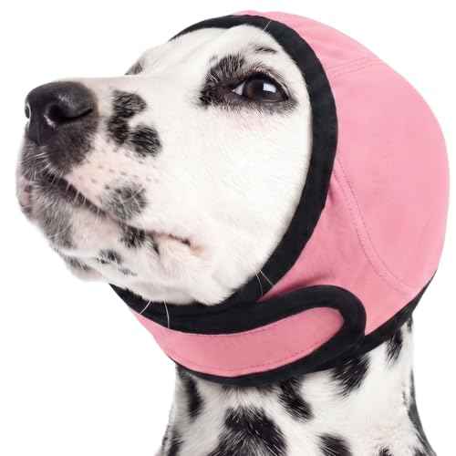 Dog Ear Wraps for Fireworks Storm Noise Blocking Ear Care (Pink / L)