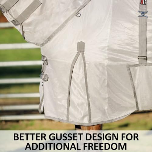 Soft Interlock Mesh II Horse Fly Sheets (Horse Size 61 / Pony Euro Surcingle Pony / Silver)