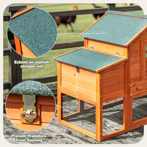 Wooden Chicken Coop 4 (79.1"L x 23.6"W x 40.6"H)