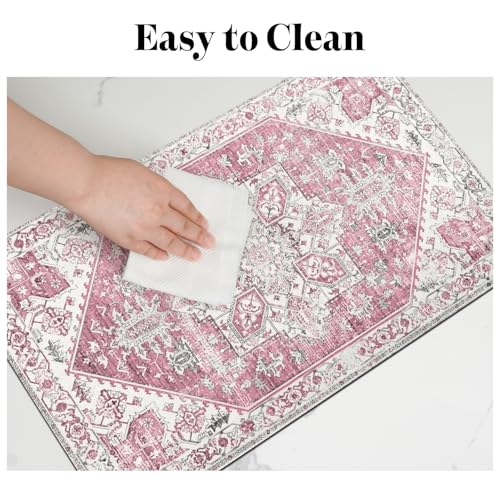Dog Food Mats for Floors (Pink / L(17"×30"))