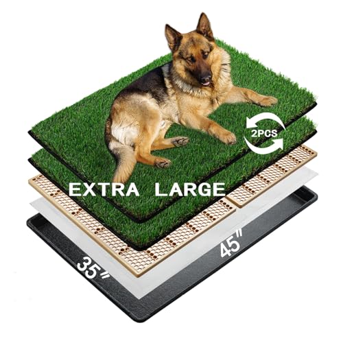 Dog Grass Pads for Dogs with Tray (XL 45×34 inch)