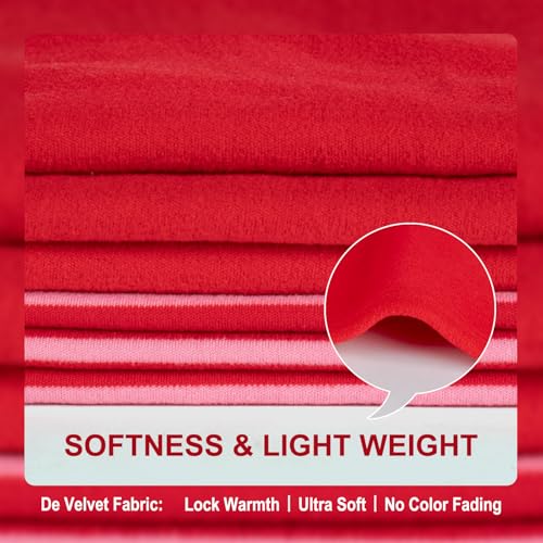 2Pack Dog Sweater for Large Dogs Soft Pet Coats Fleece Sweatshirt (XX-Large (32-55lbs) / 9# Red+Red Stripe)