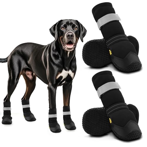 Dog Shoes for Dogs (Light Black / Width 1.96 in)