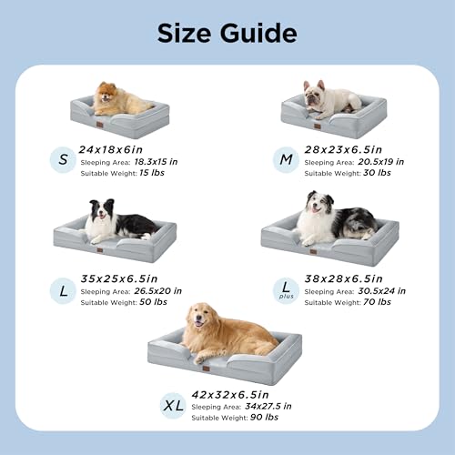 Cooling Dog Bed Medium Size Dog Washable Original Design (Cooling Grey / 28"l X 23"w X 6.5"th)