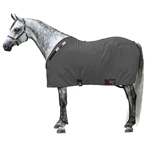 Dura Nylon Horse Stable Sheet (Horse Size 76 / Cutback | Closed Front | Legstrap / Grey)